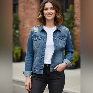 Tommy Hilfiger Distressed Blue denim Jacket